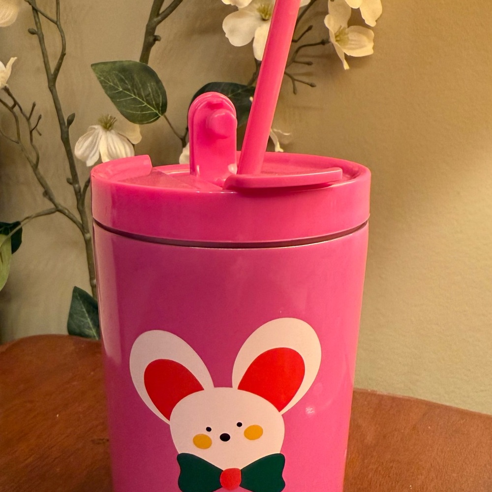 DAVIDsTEA Pink Mini Tumbler with Straw